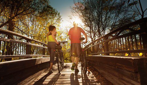 Walking down Minneapolis trails