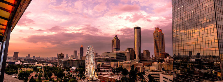 Atlanta, Georgia skyline at twilight.