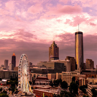 Atlanta, Georgia skyline at twilight.